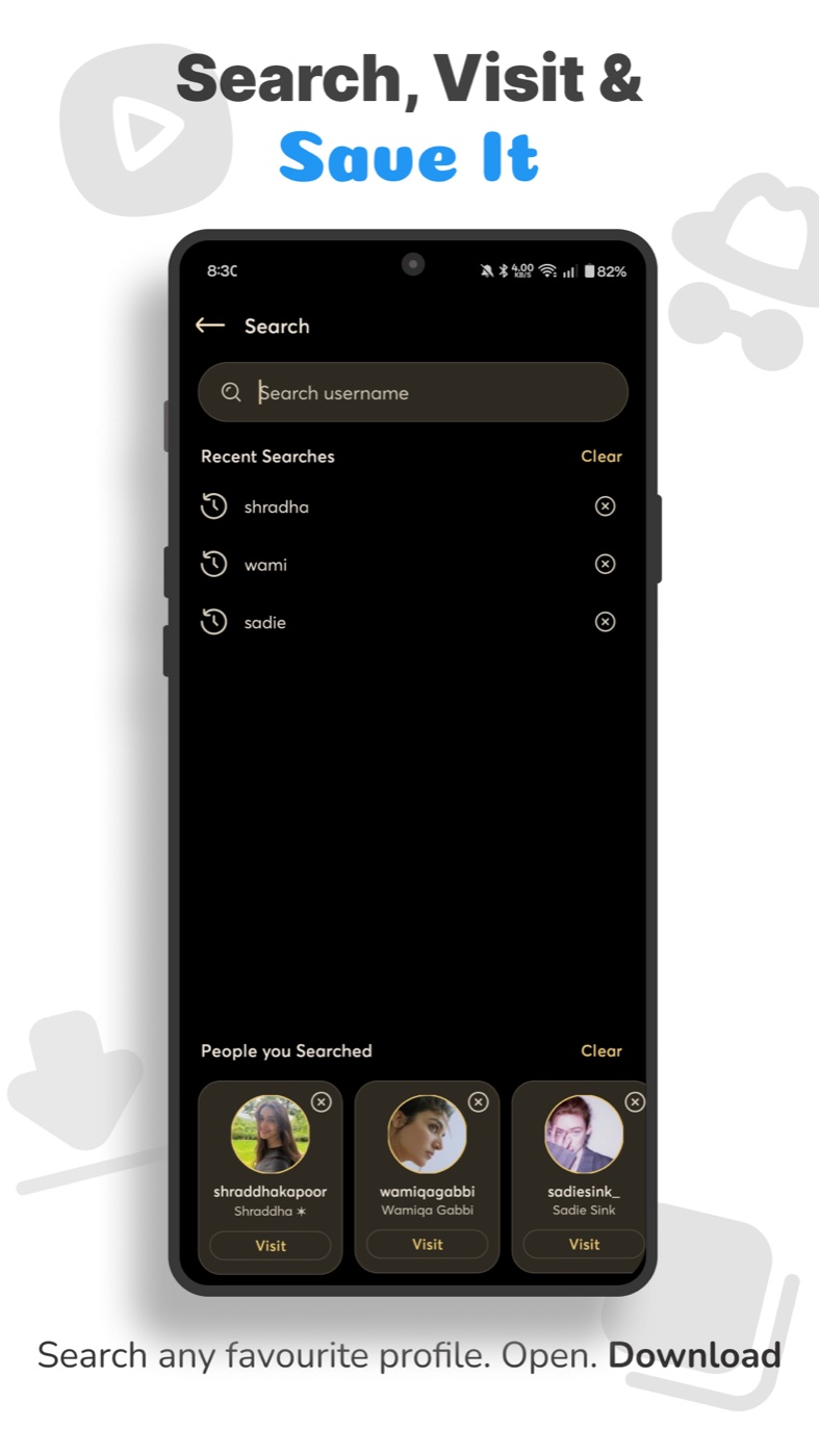 Search, visit, save